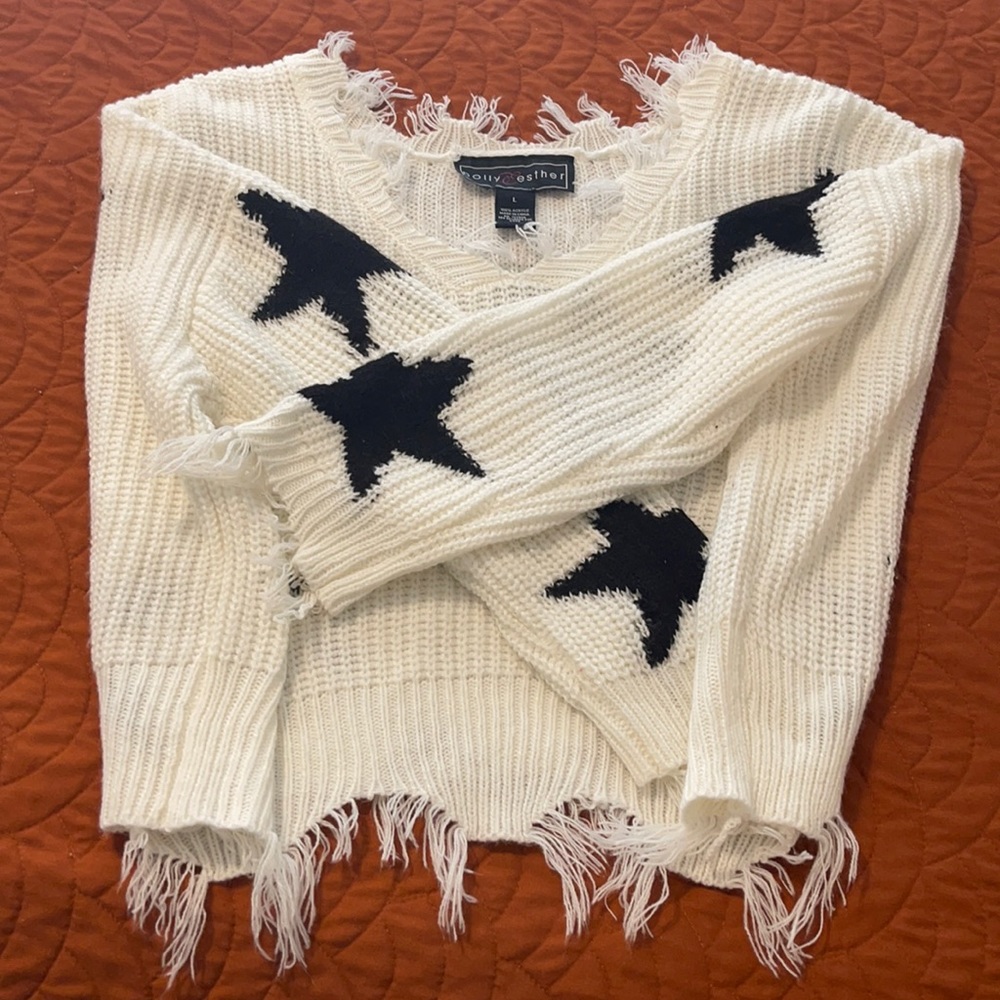 Star Fringe Sweater